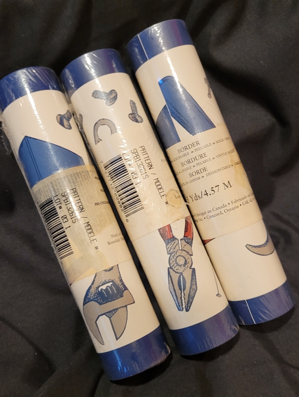 NEW Vintage Rosedale Wallpaper Border SPB13261S Tools Lot of 3 Rolls